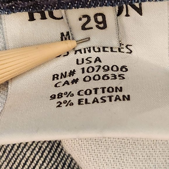 👖 HUDSON Byron Denim 👩🏻🧑 Unisex Jeans Five Straight Buttons Jeans sz 29 - Picture 9 of 16